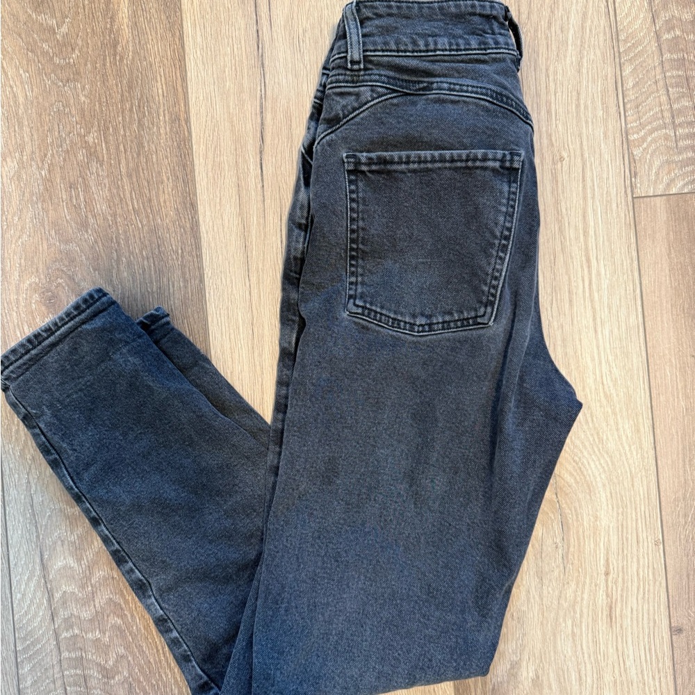 Denim&Co Dark Gray Skinny Jeans